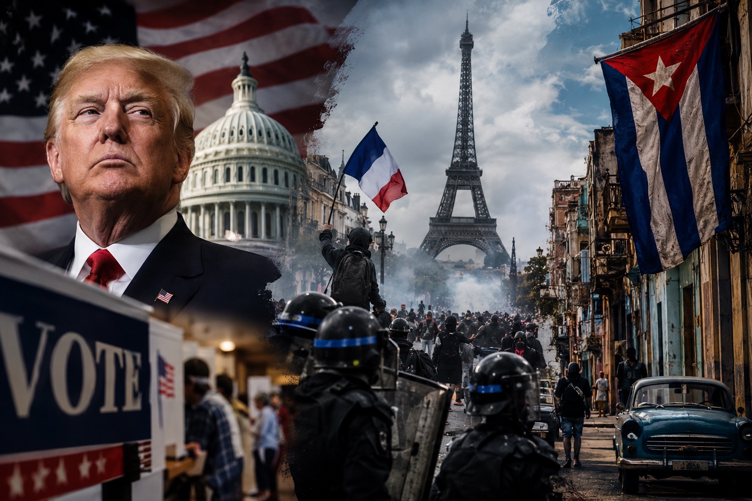 Imagen de la noticia: Un mundo en tensión: Francia protesta, Trump se juega el poder y Cuba sigue esperando